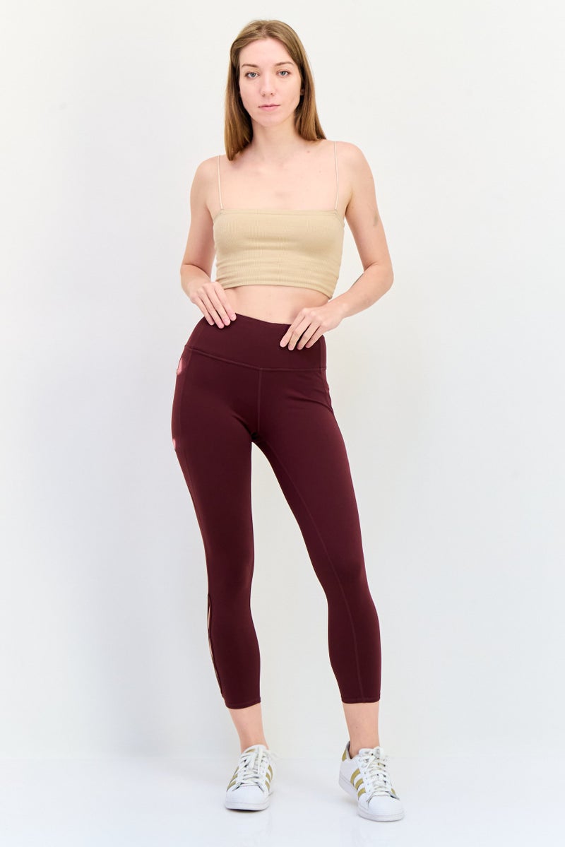 SKECHERS سروال ليجنغ رياضي نسائي مناسب للتدريب، مارون - Image 3