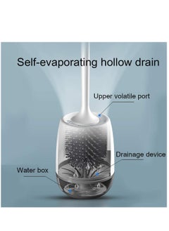 SYOSI Silicone Toilet Brush and Holder, Bathroom Toilet Brush Holder Set, Silicone Toilet Cleaning Brush Kit with Soft Bristle Brush  - Image 3