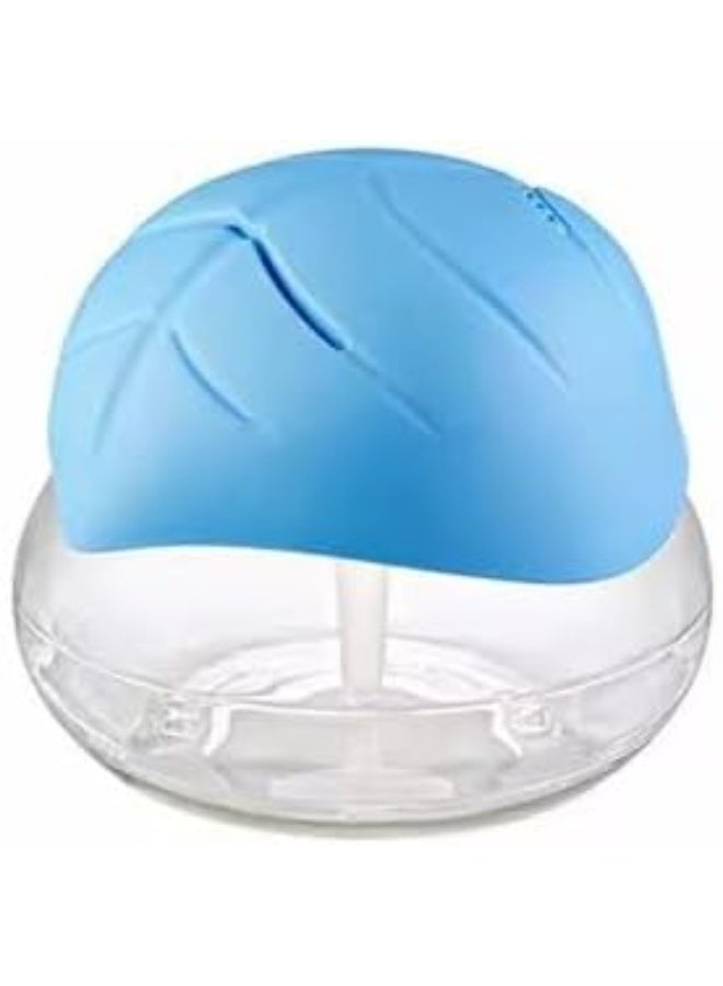 Crystal Globe Water-Based Air Purifier Humidifier & Aromatherapy Diffuser with Leaf Lid, Blue - Image 1