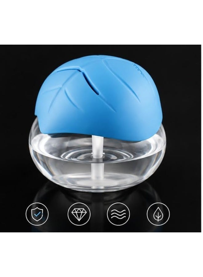Crystal Globe Water-Based Air Purifier Humidifier & Aromatherapy Diffuser with Leaf Lid, Blue - Image 2