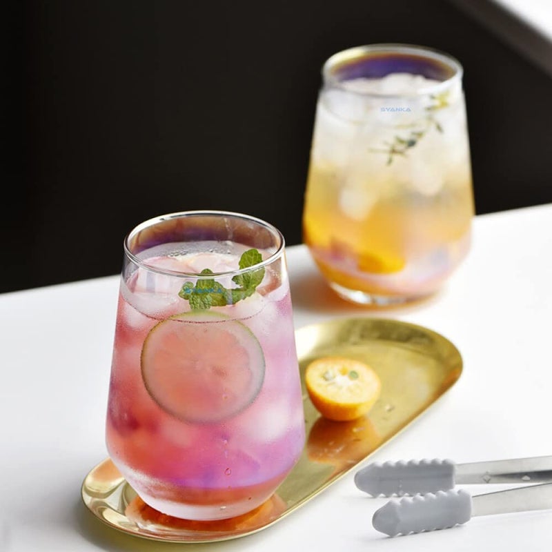 SYANKA Premium Juice and Water Glasses Set of 6350ML Transparent Water or Juice Glass Set for Dining Table - Image 5