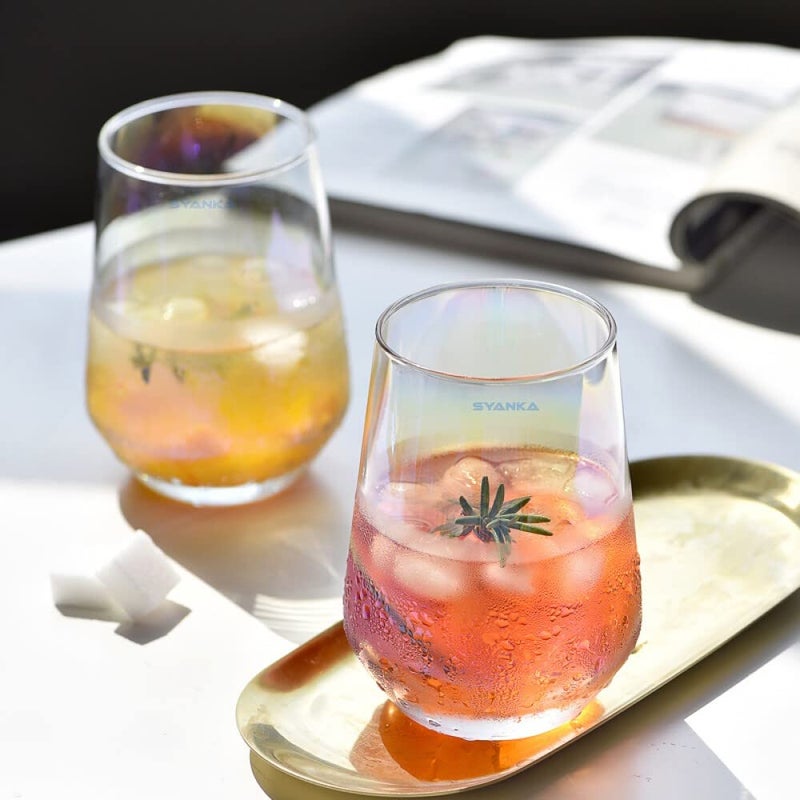 SYANKA Premium Juice and Water Glasses Set of 6350ML Transparent Water or Juice Glass Set for Dining Table - Image 1