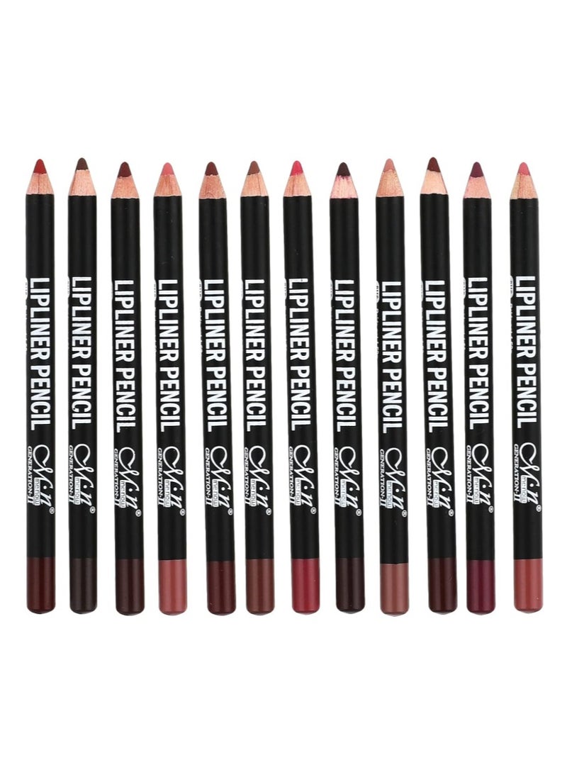 M.N - 12-Piece M.N Lip Liners -12 Colors lip liners - Image 1