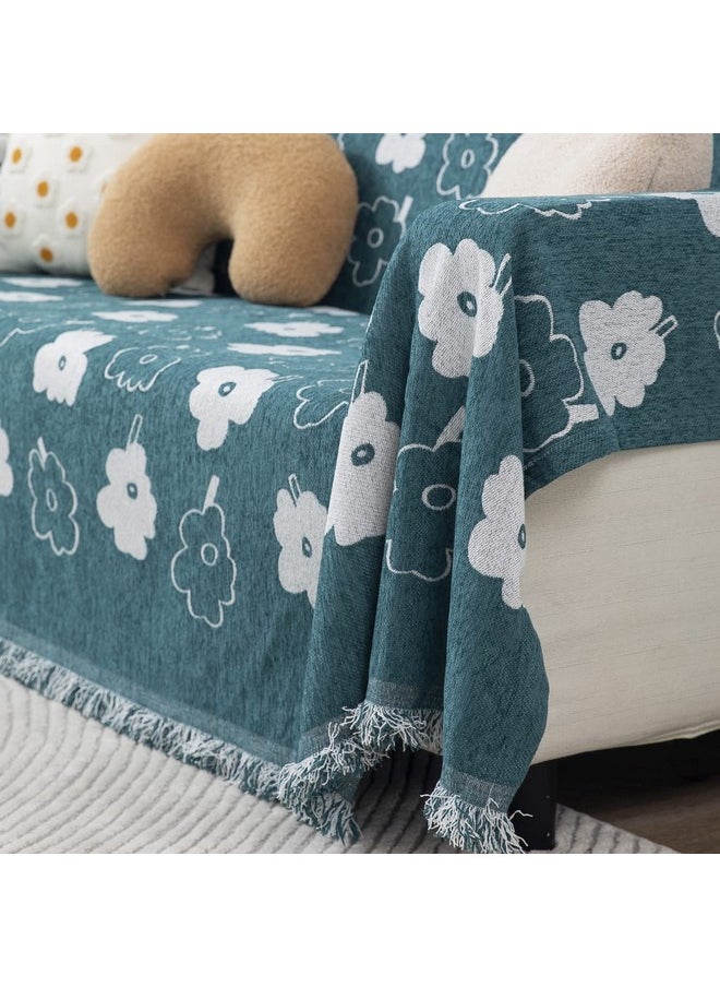 HOKIPO Chenille Sofa Cover Thick and Soft Throws Blanket 3 Seater, Teal (AR-4598-D3*1) - pzsku/ZDFB3DAD8E34E3A7C41C5Z/45/_/1737720973/aa3f25f6-86fb-482a-8d55-f5eb026febdc