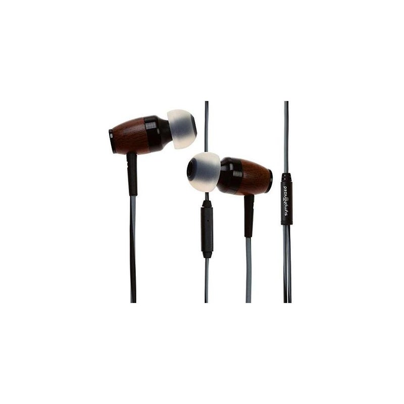 Symphonized DRM Premium Genuine Wood in-Ear Noise-isolating Headphones with Mic (Black/Gray) - Image 2