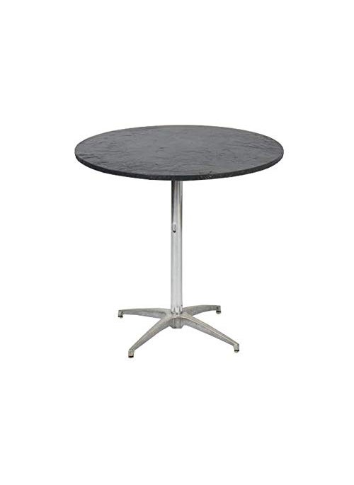 Kwik-Covers KwikCovers 36 Round Fitted Plastic Table Covers Bundle of 5 Black 
