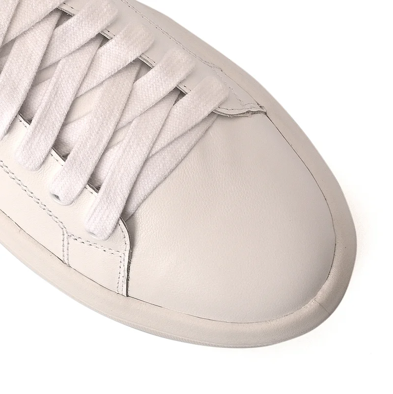 Carmen Steffens  White Leather Sneakers with Crystal Detailing for Women | Best Price UAE