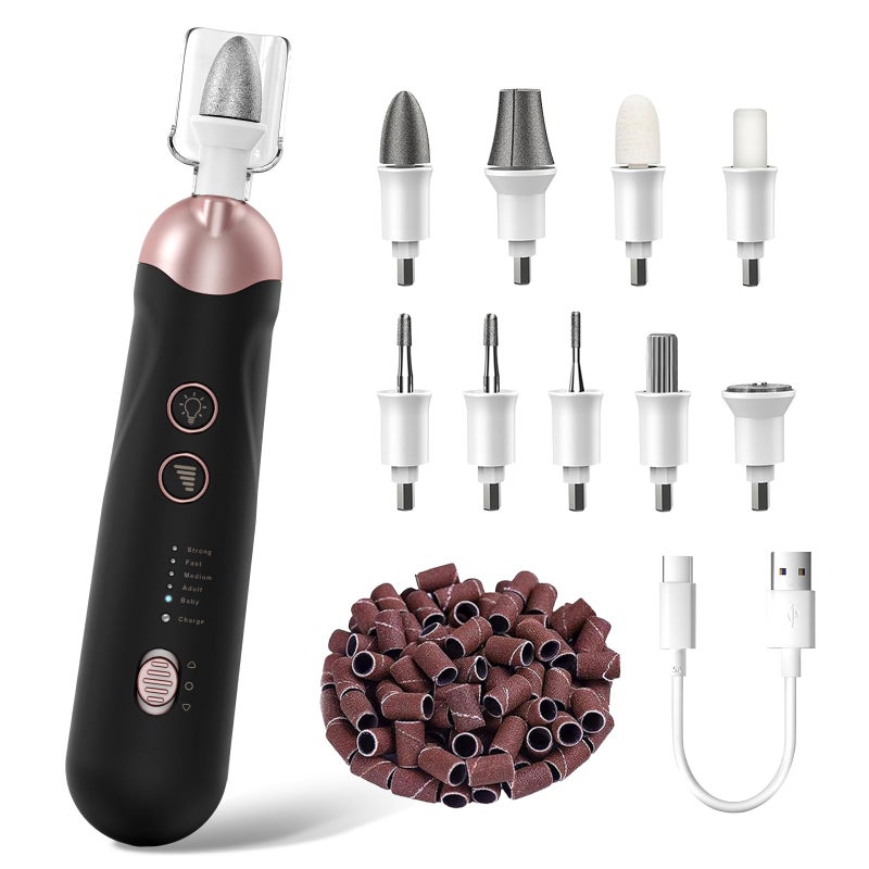 Hoxida Professional Manicure Pedicure Kit, Cordless Electric Nail File Set, Rechargeable Pedicure Tools for feet, 5 Speeds Hand Foot Care Nail Drill for Thick Nail Toenail Cuticle Women Men Baby Pets - Image 1