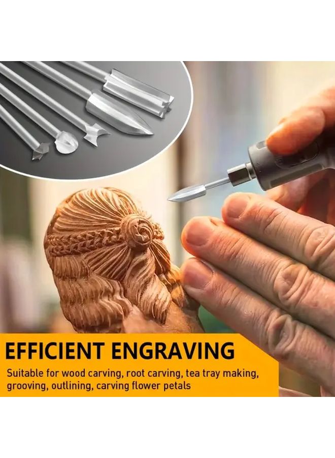 5Pcs Rotary Tool Engraving Bits Set For Wood Carving Drilling And Micro Sculpture - Image 1