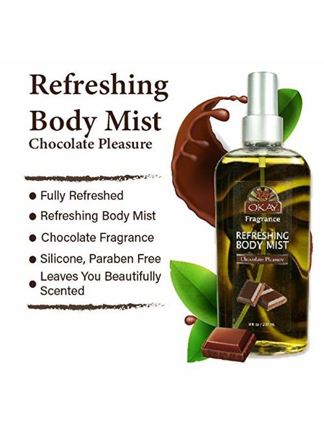 OKAY CHOCOLATE PLEASURE REFRESHING BODY MIST 8oz / 237ml - Image 3