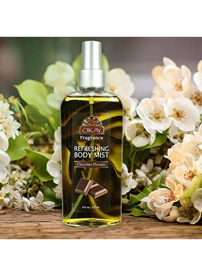 OKAY CHOCOLATE PLEASURE REFRESHING BODY MIST 8oz / 237ml - Image 2