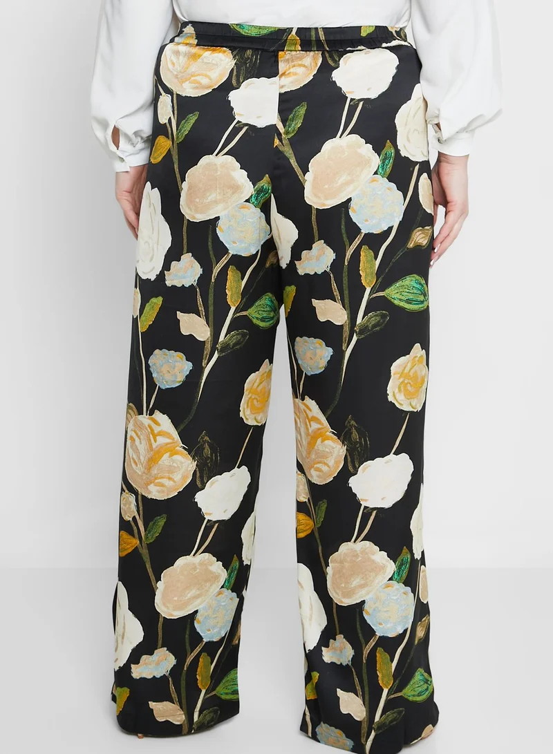 Vero Moda Curve Wide Leg Printed Pants