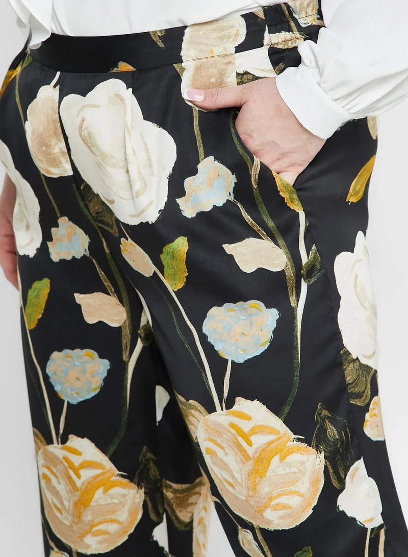Vero Moda Curve Wide Leg Printed Pants
