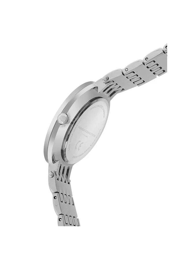 French Connection 34mm Women's Quartz Watch with Sky Blue Dial
