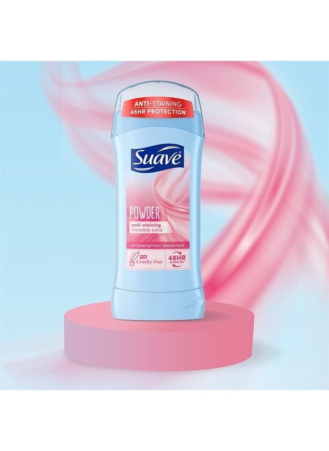 Suave مزيل العرق ومضاد التعرق ومزيل العرق من بودرة مزيل العرق للنساء، حماية من الروائح والرطوبة لمدة 48 ساعة، 2.6 أونصة  - Image 5