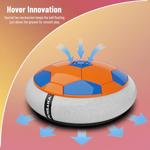 Mirana C-Type USB Rechargeable Hover Football Indoor Floating Hoverball Soccer|Air Football Neon Lite|Made in India Fun Toy Best Gift for Boys and Kids (Orange) Plastic - Image 4