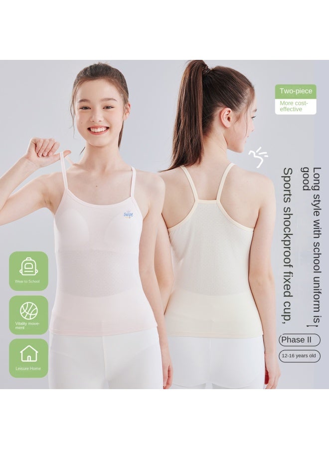 DEESHA Posture-correcting 2-piece Set】fixed-cup Bra For Girls Aged 12-16 - Anti-hunchback Support For Developing Teens - Image 2
