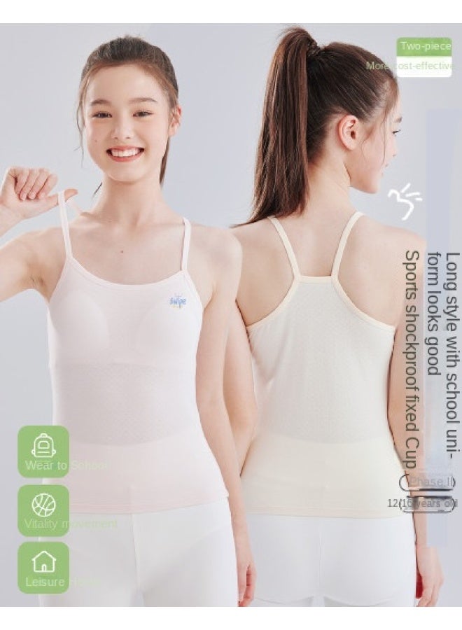DEESHA Posture-correcting 2-piece Set】fixed-cup Bra For Girls Aged 12-16 - Anti-hunchback Support For Developing Teens - Image 1
