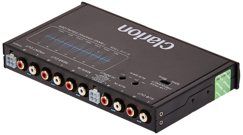 Clarion EQS755 7-Band Car Audio Graphic Equalizer with Front 3.5mm Auxiliary Input, Rear RCA Auxiliary Input and High Level Speaker Inputs, BLACK - Image 3