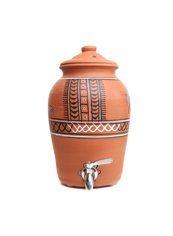 ارك ARK - تيراكوتا داروفايبس بيور فلو مطكة | موزّع ماء طيني | مطكة مصنوعة يدويًا | تبريد طبيعي | مياه قلوية | صديق للبيئة | تصميم فخاري عربي | توازن الأس الهيدروجيني | 5 لتر - Image 1