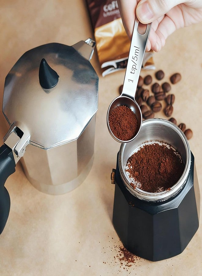 CKANDAY 2 Pack 1 Teaspoon Stainless Steel Measuring Spoons, 5ml Short Handle Coffee Scoop Spoon, Kitchen Gadgets for Precise Measurement of Cooking, Baking Ingredients, Spices, Protein Powder - Image 4
