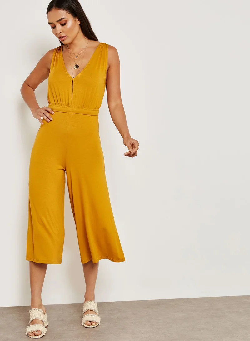 Miss Selfridge V Back Culotte Jumpsuit
