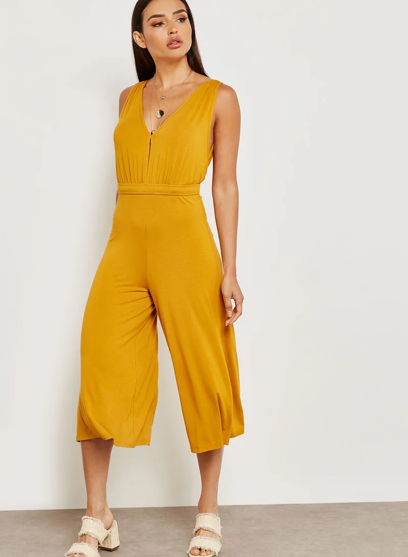Miss Selfridge V Back Culotte Jumpsuit