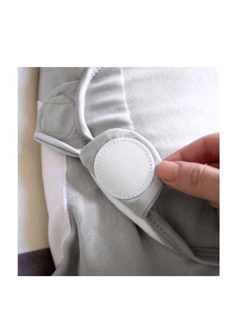 BabyJem Baby Cotton Swaddle, 0-4 Months- Grey - Image 4