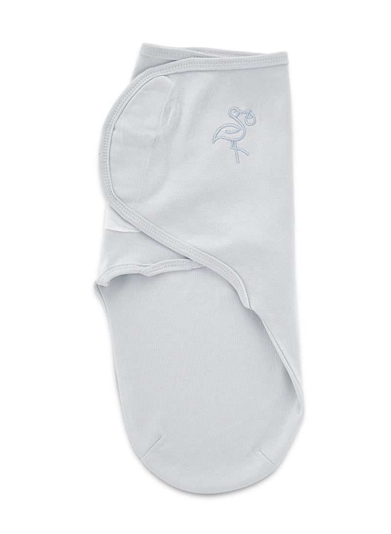 BabyJem Baby Cotton Swaddle, 0-4 Months- Grey - Image 1