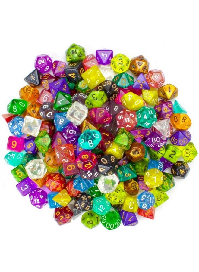Wiz Dice Wiz Dice Series II 100+ Pack of Random Polyhedral Dice - 15 Guaranteed Sets of Random Colors  - Image 1