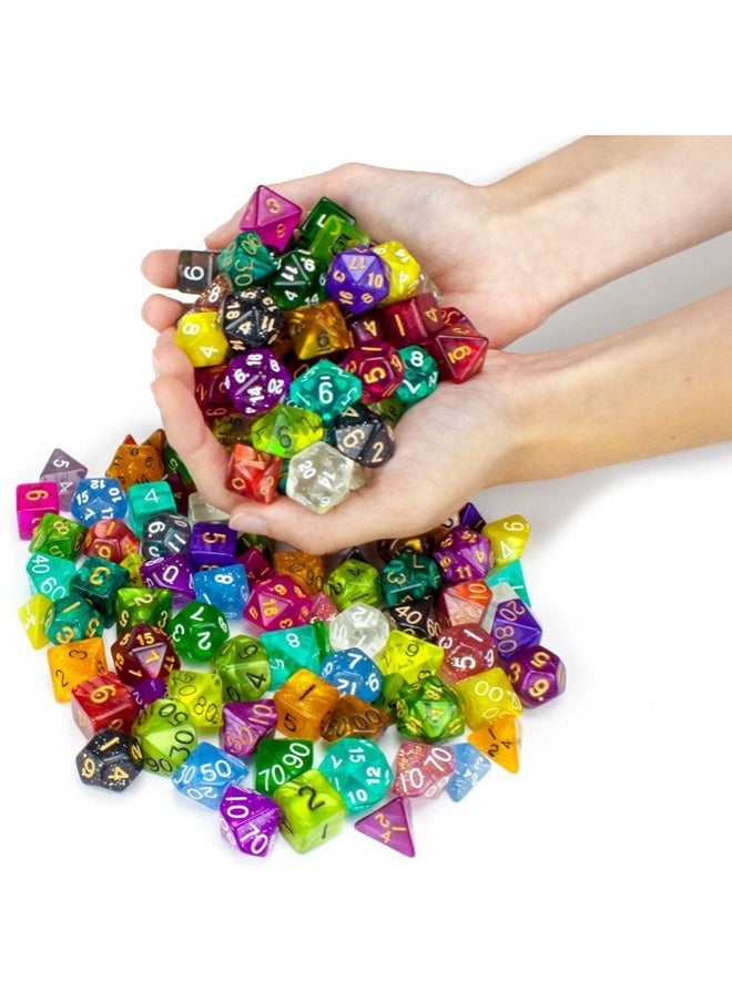 Wiz Dice Wiz Dice Series II 100+ Pack of Random Polyhedral Dice - 15 Guaranteed Sets of Random Colors  - Image 3
