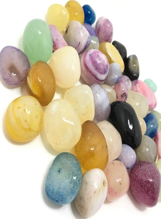 Schmick 2 Kg Mixed Onyx Pebbles for Decoration - Decorative Pebbles Stones Vase Fillers - Pebbles for Table and Home Decor (2 Kg, Mixed Onyx) - Image 1