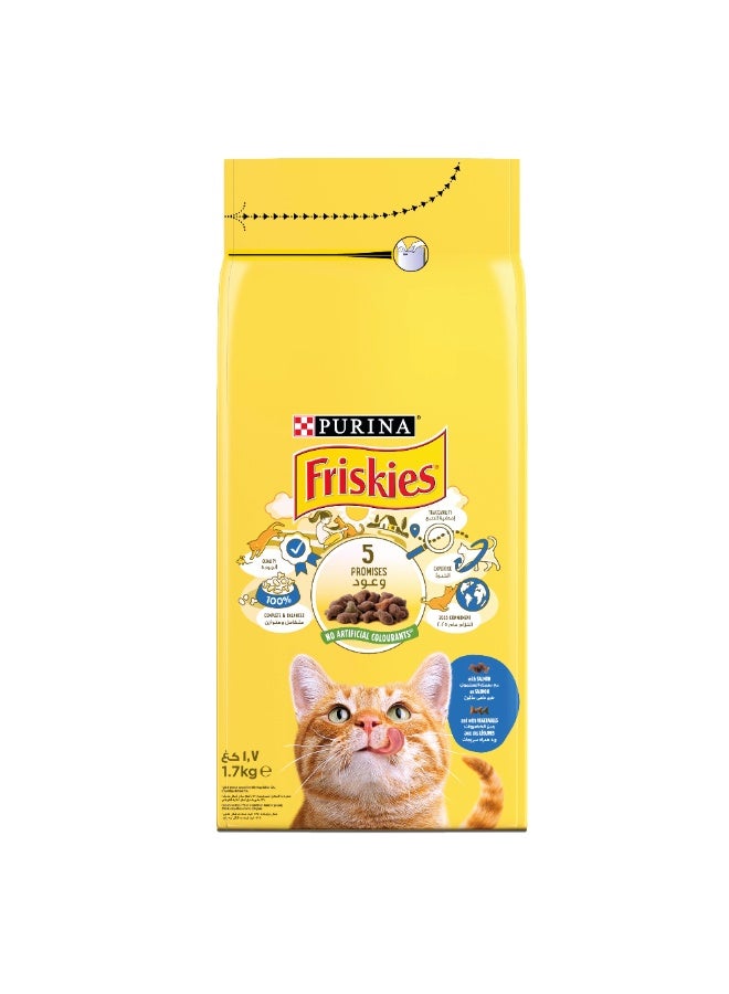 Friskies Purina friskiess with beef, chicken and vegetables cat dry food 1.7kg