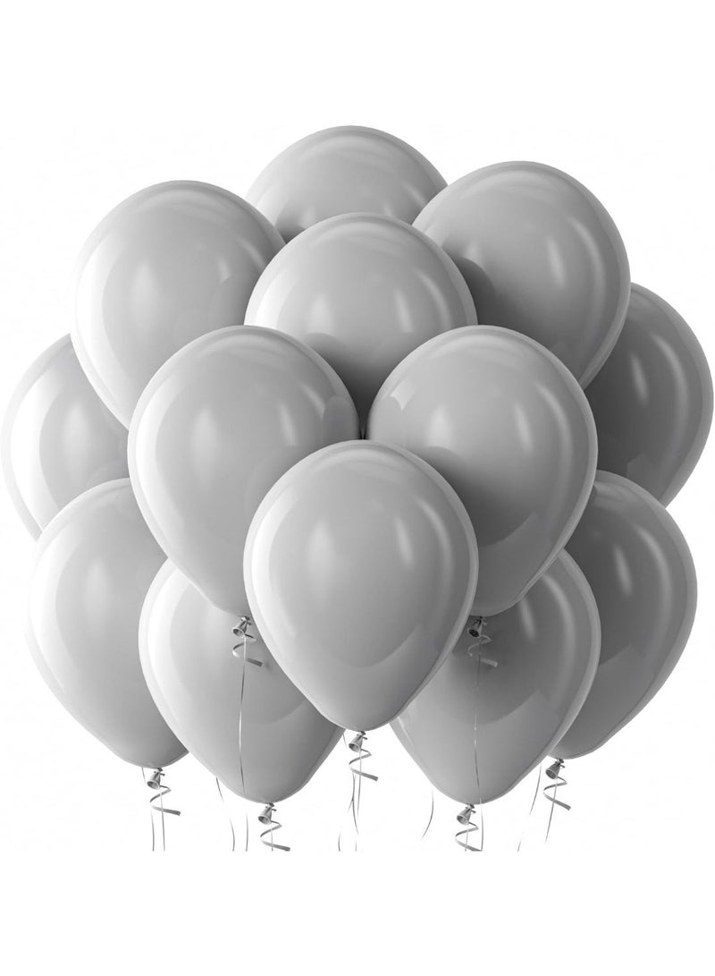 Gray Balloons Latex Party Balloons - 100 Pack 12 inch Round Helium Pastel Grey Balloons for Birthday Bridal Shower Wedding Anniversary Party Decorations - Image 2