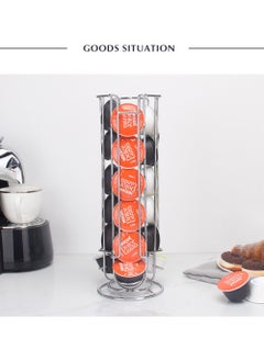 Bincoo Coffee Metal Storage Rack Silver 0.4kg, Coffee Pod Holder Coffee Pods Storage Organizer Stand, No Assembly Required  - Image 2