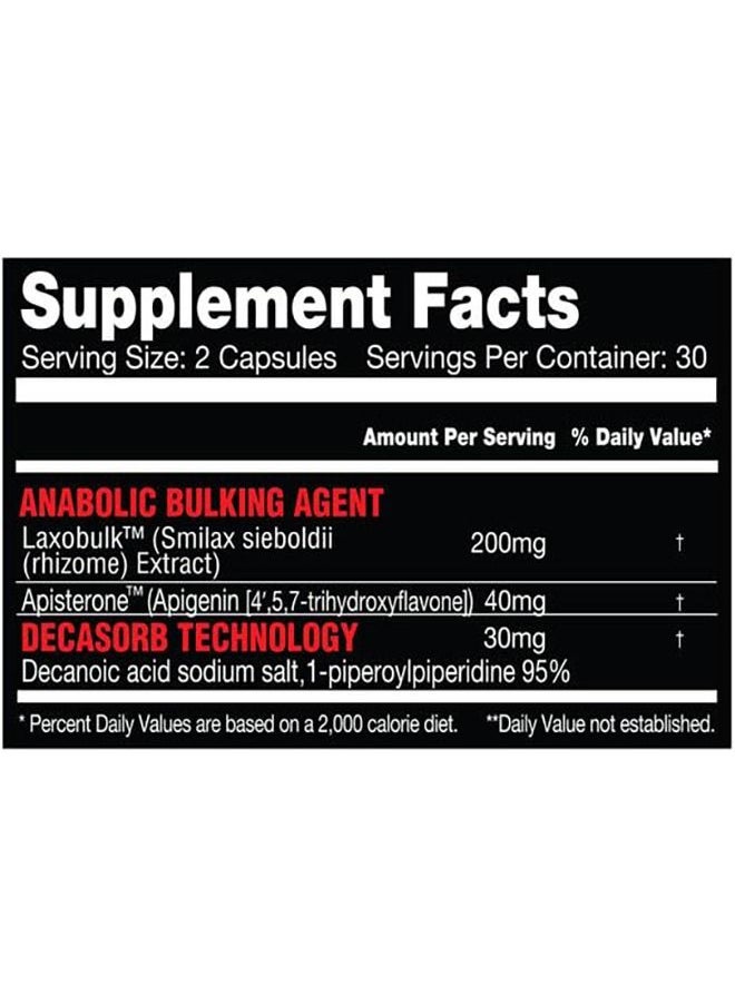 KILLER LABZ KILLER LABZ Laxo Bulk | 200mg Laxobulk | 40mg Apisterone | 30mg Decasorb | 60 كبسولة  - Image 2