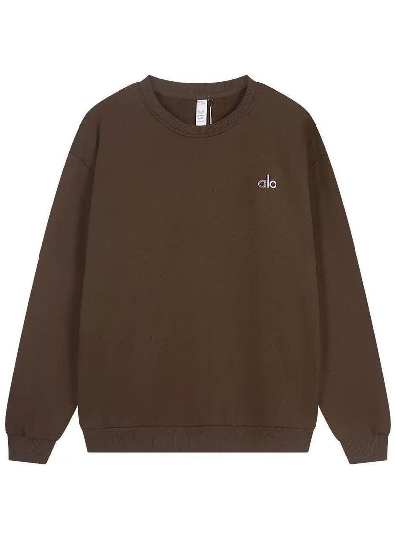 Alo Unisex American Vintage Solid Color Crewneck Sweatshirt - Relaxed Fit, 100% Cotton, Casual & Sportswear