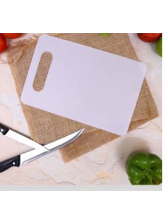 طقم سكاكين مطبخ من 7 قطع مع لوح تقطيع بلاستيكي، أسود/فضي/أبيض - Image 2