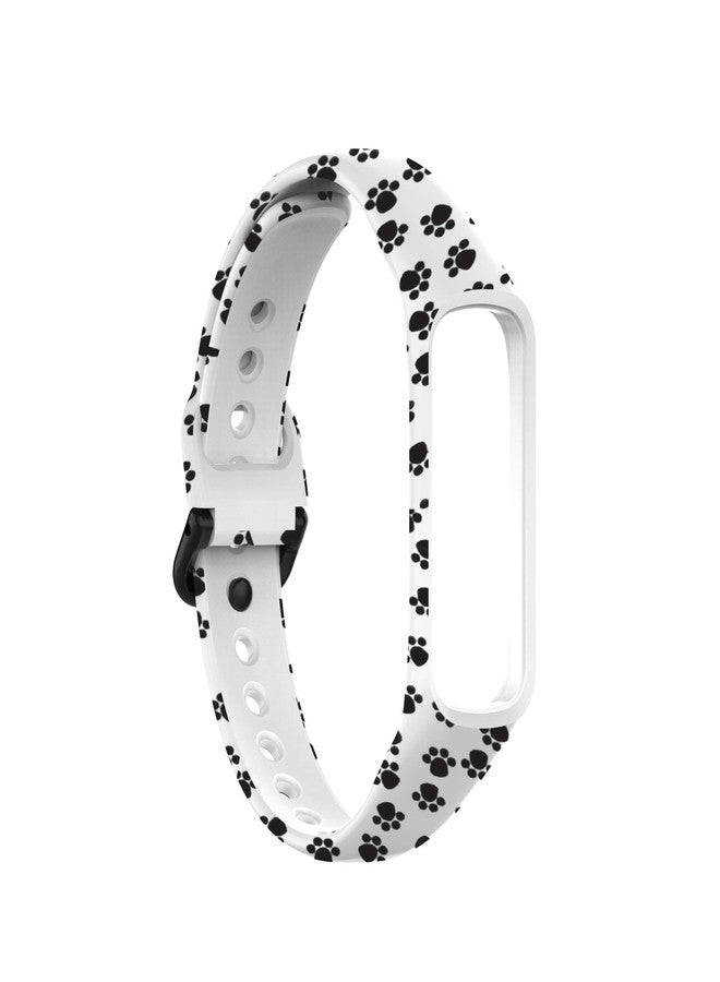 Lijinlan Replacement Bands Compatible with Samsung Galaxy Fit2 SM-R220, Pattern Printed Strap Breathable Soft Silicone Wristband Compatible with Galaxy Fit 2 Fitness Tracker (B4-4Pack-2) - Image 3