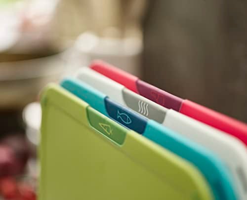 Joseph Joseph Duo Icon 4piece colour coded Cutting Board Set with Storage Stand Multicolour - Image 3