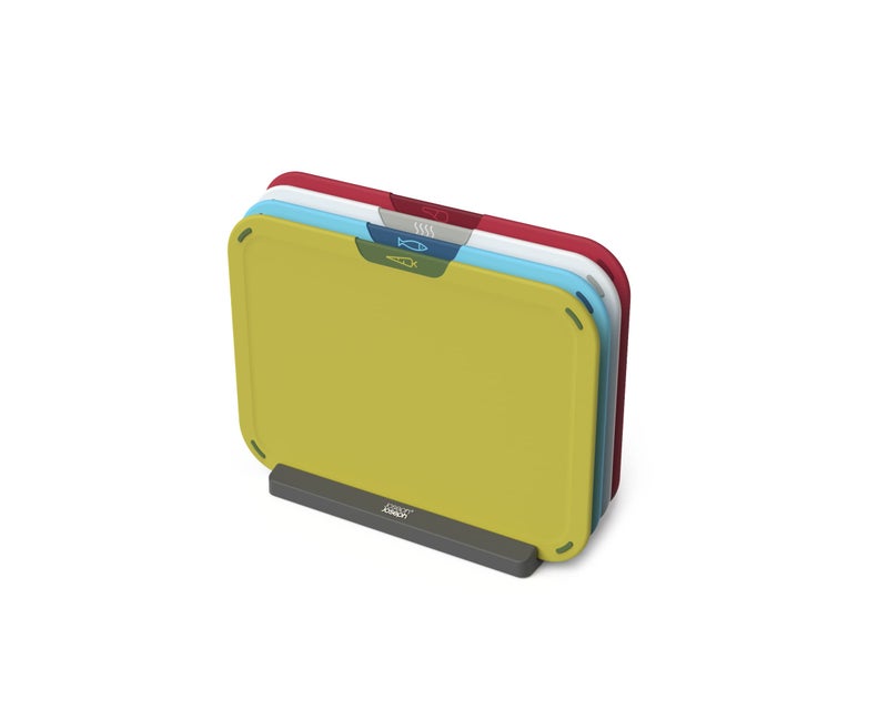 Joseph Joseph Duo Icon 4piece colour coded Cutting Board Set with Storage Stand Multicolour - Image 2