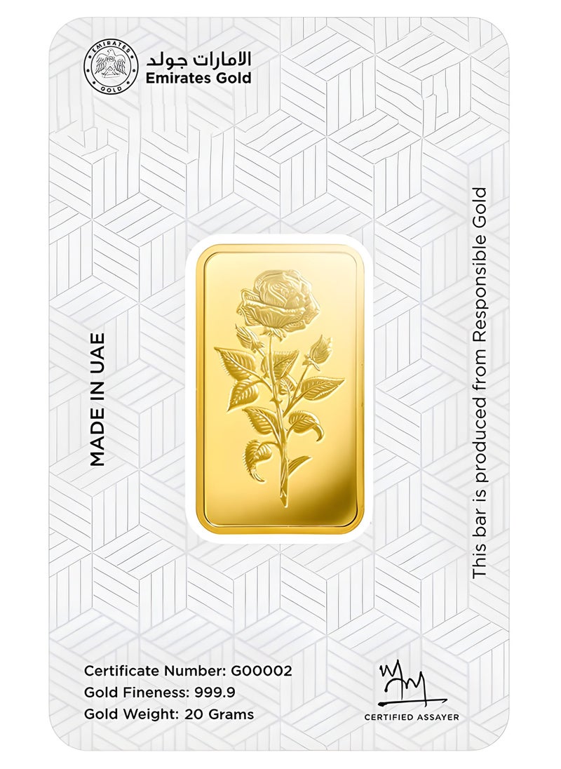 Emirates Gold Emirates Gold 20g Gold Bar Fine Gold 999.9 Purity - 20 Grams  - Image 4