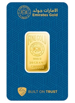 Emirates Gold Emirates Gold 20g Gold Bar Fine Gold 999.9 Purity - 20 Grams  - Image 1