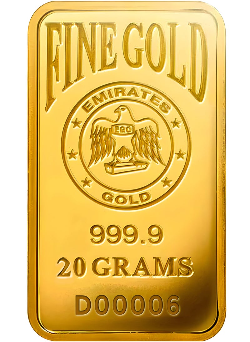 Emirates Gold Emirates Gold 20g Gold Bar Fine Gold 999.9 Purity - 20 Grams  - Image 2