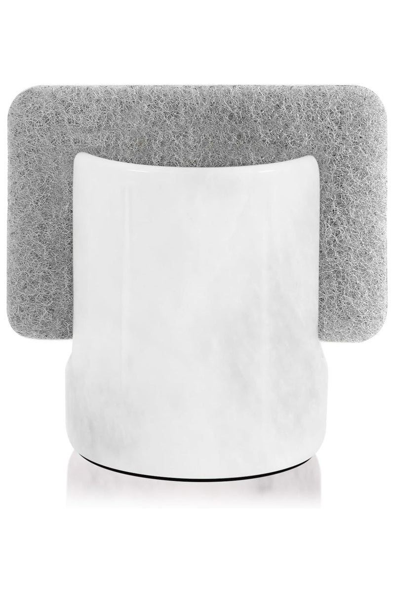 راديكالن حامل إسفنجة من الرخام الأبيض من Radicaln مقاس 3.5 بوصة مصنوع يدويًا لديكور المنزل - ديكور منضدة المطبخ مع حامل إسفنجة للأطباق - ديكور مطبخ ريفي، حامل إسفنج لحوض المطبخ - Image 1