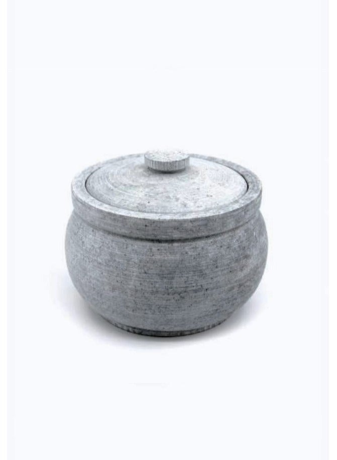 Ayda Traditional Soapstone Curd Pot Stone Pickle Jar, 750ml - Image 1