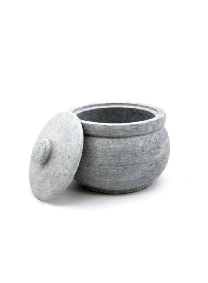 Ayda Traditional Soapstone Curd Pot Stone Pickle Jar, 750ml - Image 2