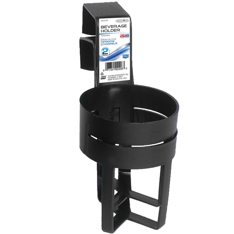 Custom Accessories 92206 Black Small Cup Holder, (Twin Pack) - Image 2