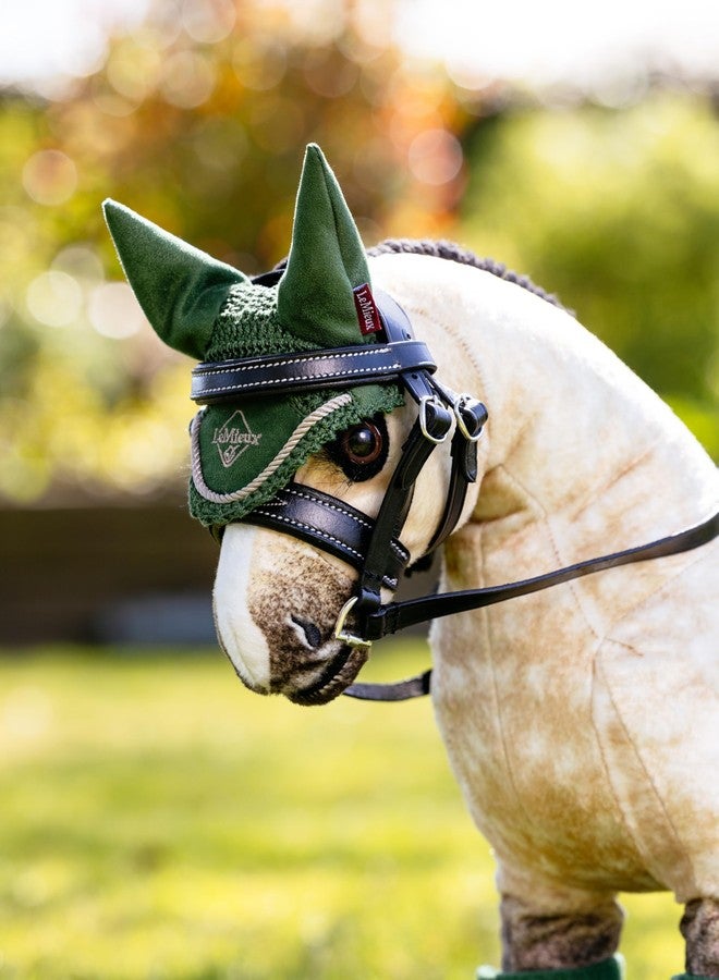 LeMieux Toy Pony Ear Bonnet for Toy Pony - Handmade Crochet - Super Soft - 3 Years + - Gift for Kids - Hunter Green - Image 2
