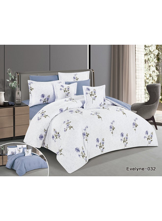 ليفور طقم لحاف من هورس  كلاسيك قطن فاخر 100٪ بنقشة الزهور 8قطع - Image 1